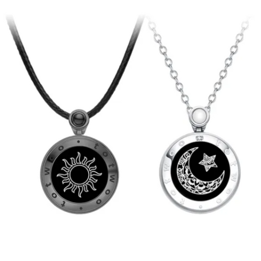 BONDED LOVE Necklace Couple Sun & Moon Smart Jewelry Touch Jarak Jauh by Totwoo